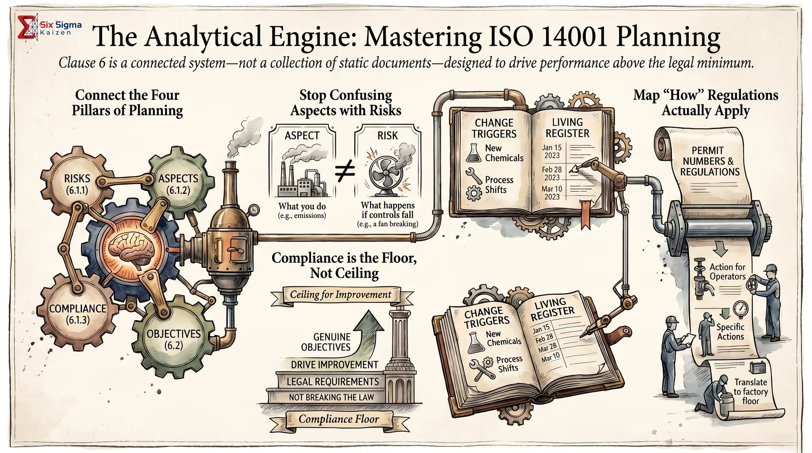ISO 14001 Clause 6 planning visual summary