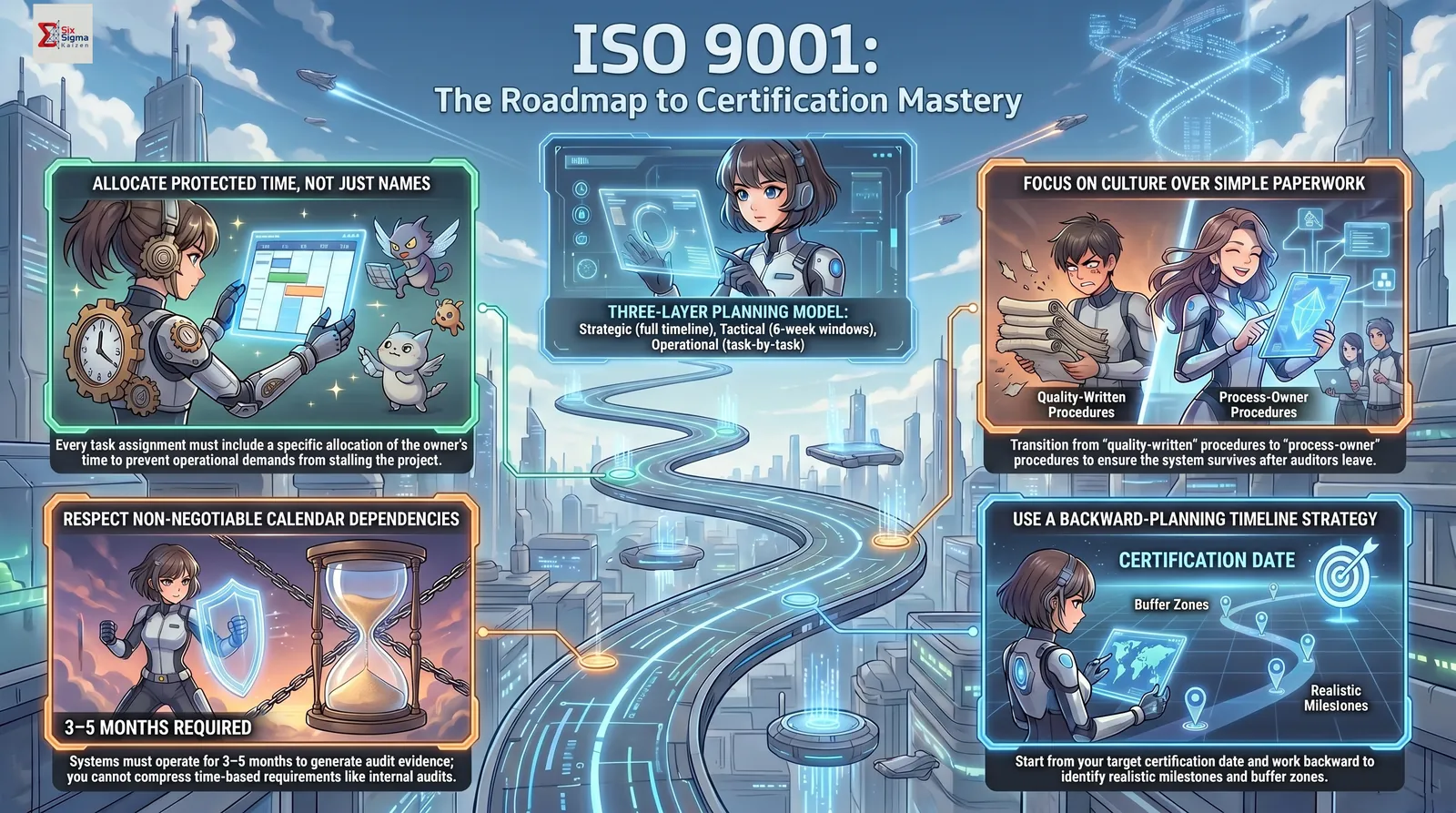 ISO 9001 implementation planning roadmap to certification mastery visual